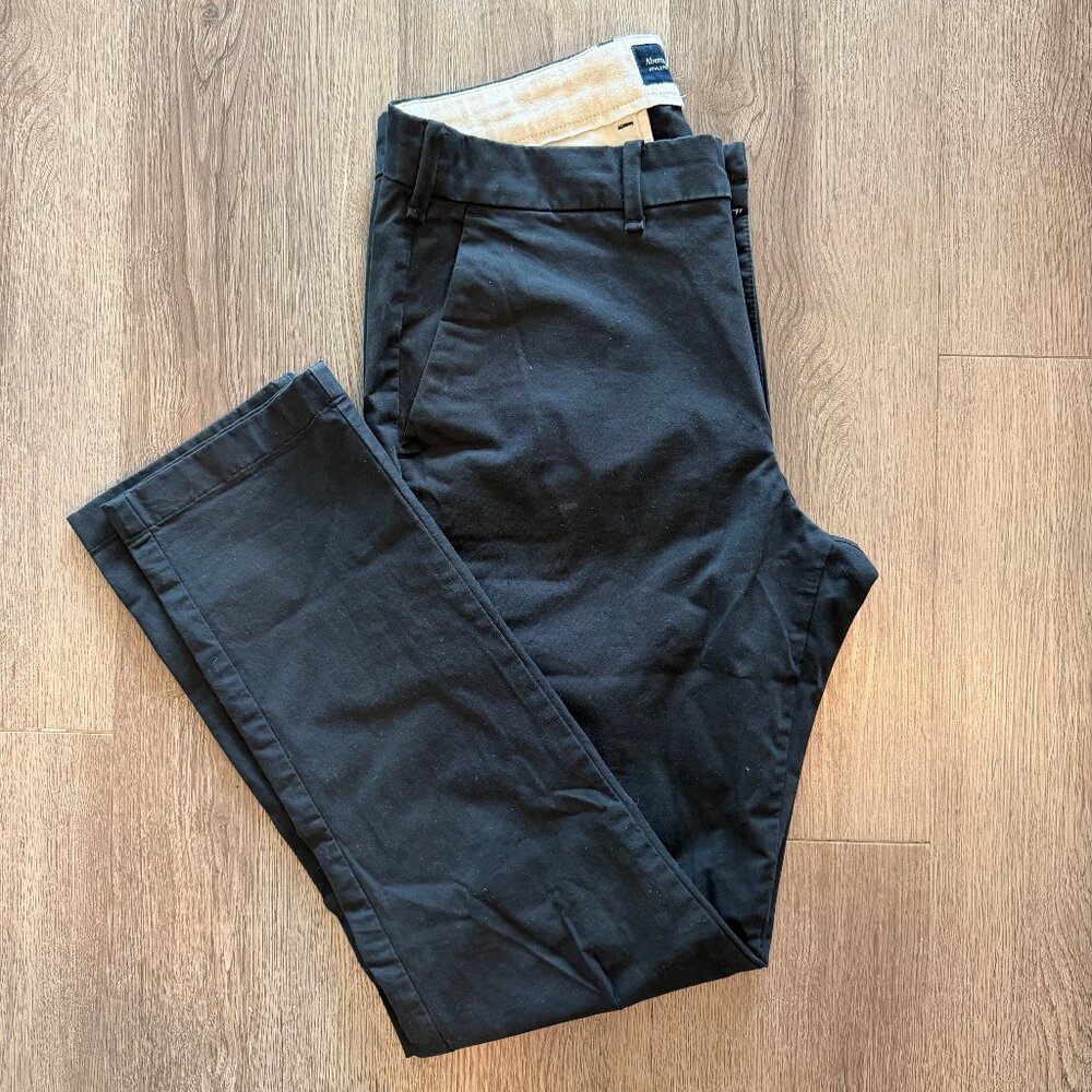 Abercrombie & Fitch Athletic Skinny Stretch Chinos Black 32x32
